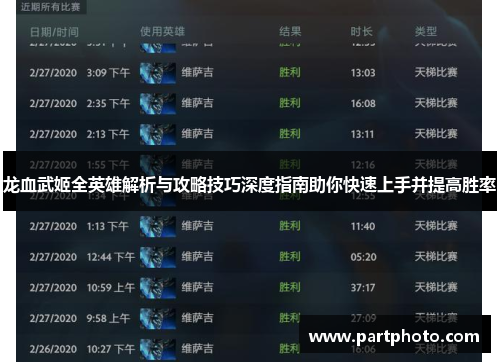 龙血武姬全英雄解析与攻略技巧深度指南助你快速上手并提高胜率